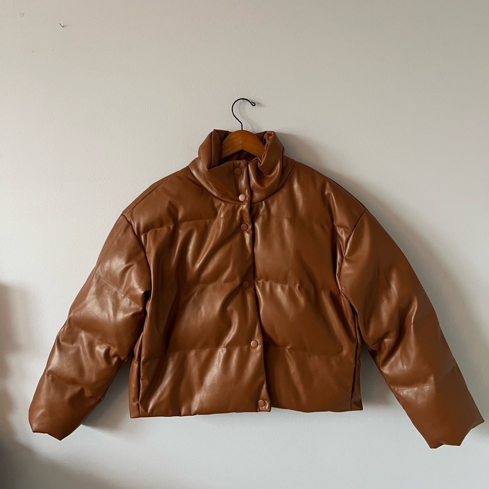 Brown Women's Puffer Jacket